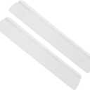 2Pcs Baby Gate Support Feet Accessories for Stairs Adjustable Height Ramp Plastic for Child and PET Simple Walk-Through White
