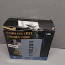 Garden Hose 50FT, Water Hose with 10 Function Nozzle, Garden Hose Metal with Leak-proof Connectors, Kink-Free & Ultra Flexible, Rust/Pet/Puncture Proof for Lawn, Yard, RV, Car Wash, 550PSI