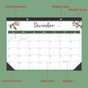 Desk Calendar 2026, Large Desk Calendar 12x17, 18 Months Desktop Calendar from JAN 2026 - JUN 2027, Floral Monthly Wall Calendars for Office School Home, Watercolor Flower
