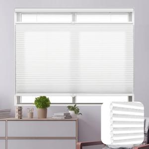 DEZ FURNISHINGS Cordless 1" Light Filtering Top Down Bottom Up Cellular Shade, 35.5"W x 64"H, White