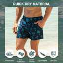 Kanu Surf Mens 5 Adventure Mens Swim Trunks  UPF 50+ Quick-Dry Bathing Suit Shorts with Pockets & Compression Liner (XXXL)