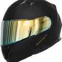 HAX Modular Flip-Up Dual Visor Motorcycle Helmet Adult DOT/ECE Approved | Lightweight, Comfortable, and Stylish Helmet for Men and Women - Amatista Series Matte Black XL