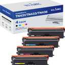 TN431 Compatible Replacement for Brother TN-431 TN433 TN-433 TN436 TN-436 Toner Cartridges for Brother HL-L8260CDW HL-L8360CDW MFC-L8610CDW MFC-L8900CDW MFC-L8690CDW Printer 4 Pack