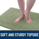 OLANLY Dog Door Mat for Muddy Paws 24x16, Ultra Absorbent Chenille Mud Doormat, Non-Slip Washable and Dirt Trapping Doormat for Indoor Entryway, Quick-Dry Indoor Pet Bed Mats for Dogs, Sage Green