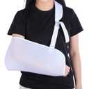 ElevateTech Mesh Arm Shoulder Sling Breathable Shoulder Immobilizer Shower Adjustable Suitable for Left And Right Arms Comfort Type Men Women Elbow Wrist (White)