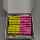 100 Set Cheer Pins Spirit Clips, Wooden Colored Clothes Pins with Tools,Cheer Pin Kit 180 Mini Bows Ducks Daisy Balls 300 Letters 4 Stickers, DIY Custom Pins for Backpack Team Cheerleader Gifts