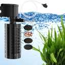 AquaMiracle True 4-Stage Fish Tank Filter, In-tank Submersible Aquarium Filter Internal Fish Filter with Aeration, for 10-40 Gallon Aquariums