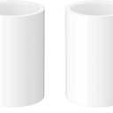 2 Pcs 2 Inch PVC Coupling Pipe Fittings, Fits Standard 2" SCH 40 PVC Pipe with 2.375" OD, White Straight Socket PVC Pipe Connectors for Plumbing, Irrigation and DIY PVC Projects