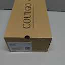 Coutgo Womens Platform Sandals Comfortable Arch Support Footbed Adjustable Ankle Strap Summer Beach Flat Sandals (7.5, White/Pu)