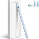 Stylus Pen for iPad 2025-2018 with 13mins Fast Charge,Tilt Sensitive Palm Rejection Pencil for iPad 11th A16,10th/9th/8th/7th/6th, Air 11/13 M2/M3,Pro 11/13 M4,Pro 12.9,Air 5/4/3,Mini 7/6/5 (Blue)