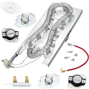 WP3387747 3387747 Dryer Heating Element Kit-Compatible With Whirlpool Cabrio Kenmore He2 Kenmore Elite He3 Maytag Dryers- GEW9250PW0 GEQ9800PW1 WD05X30818 GEQ9800PW2 GEQ9800PW1 MEDB835DW4 By TOMOON