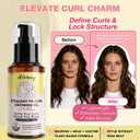 Curl Lock Defining Oil - Heat-Activated Curl Enhancer for Long-Lasting Bounce, Hair Oil for Frizz Control & Glossy Shine, with Coconut & Macadamia Oil, 3.3 Fl Oz