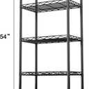 HOMEFORT 5-Tier Wire Shelving 5 Shelves Unit Metal Storage Rack Durable Organizer Perfect for Pantry Closet Kitchen Laundry Organization in Black
