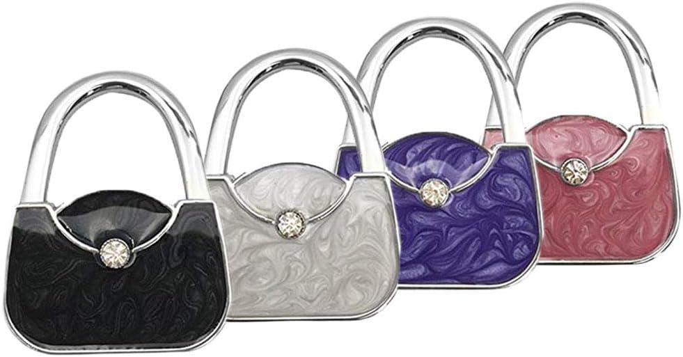 Jwelbuete 4Pcs Various Designed Purse Hanger Table Hook.