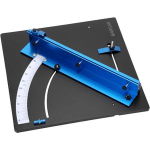 Table Saw Crosscut Sled, Precise Crosscuts & Miter with Protractor Scale Zero-Clearance Edge & Adjustable Fence, Security Stable Cross-cutting Accessories for Table Saw