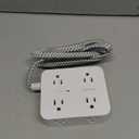 Extension Cord 15 Ft, HANYCONY 1080J Surge Protector Power Strip Long Cord with 8 AC Outlets and 4 USB Ports (2 USB-C), Wall Mount, Desk Charging Station for Home Office College Dorm Room Essentials