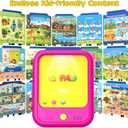 Kids Learning Tablet Educational Learning Pad for Toddlers 2-5 to Learn Alphabets, Numbers, Foods, Time, Music, Vehicles, Tablet Toy for Toddlers Ages 2 3 4 5 6 Years Old
