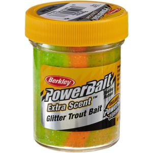 Berkley PowerBait Glitter Trout Bait, Silver Vein, Fishing Dough Bait, Scent Dispersion Technology, Irresistible Scent and Flavor, Moldable and Easy to Use, Rainbow