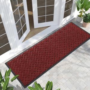 Yimobra Outdoor Runner Rug 72x24, All-Season Waterproof Doormat Outdoor Entrance, Heavy Duty Non-Slip Outside Commercial Grade Door Mat, Easy Clean, Red
