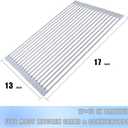 Roll up Dish Drying Rack Silicone Wrapped Stainless Steel 17in x 13in, Grey