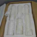 Homjoy 24 PCS White Pillar Candles with Glass Candle Holders Clear Hurricane Candle Holders Glass Cylinder Vases for Centerpieces Wedding Party, Event, Home Office (12 Candles+12 Candle Hoders)