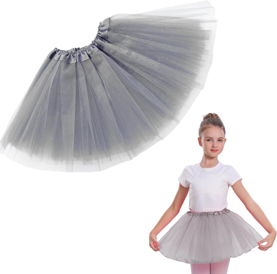 Girls Tutu Skirt 3 Layered Tulle Tutu Skirts for 0-8 Year, Birthday Dance Kids Halloween Costume Cosplay Party Supplies