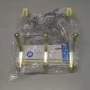 iDesign 3-Double Hook Over-The-Door Rack for Clothes, Towels, or Accessories - Soft Brass