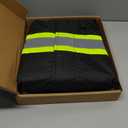 Reflective Rain jackets for men waterproof,Hi Vis Safety Coat With Reflective StripsHigh Visibility Class 3 Rain jackets With 2 large pocketsZipper,Black SM/MD (Medium)