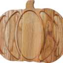Halloween Pumpkin Shaped Board15" L x 12" W,2-in-1 Use Wood Kitchen Serving Tray Appetizer Serving Platter&Cutting Board, Divided Chip and Dip Tray Charcuterie1" ThickHalloween Decor Gifts