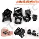 Tanstic 48Pcs Cage Nuts Snap-in Cage Nuts Rack Mount Cage Nuts Rack Mount Clip Nuts for Server Shelf Cabinets Rack Mount(M4 5 6 8 10 12)