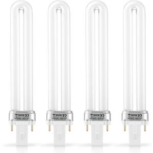 IMIKEYA 4pcs Nail Dryer Lamp Bulbs Tube Replacement 9W 365nm UV Bulb Light Bulb for Nail Art Gel Curing Drying Light Manicure Tool for DIY Lamp Light