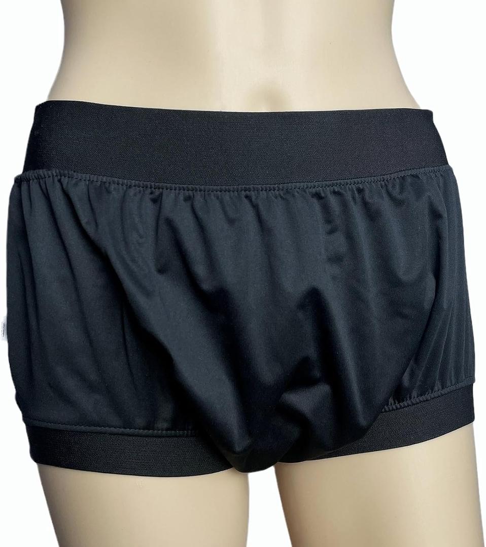 AQX Adult Diaper Cover for Incontinence, High Waist Active Waterproof Latex Pants, Noiseless Reusable Washable Pull Up Plastic Pants (NC High Waist L)