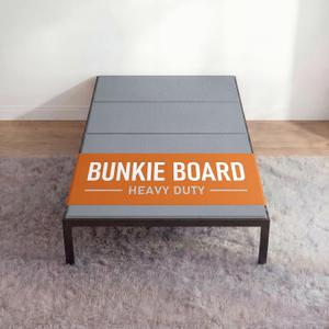 Twin Size Bunkie Board with Securing Straps,Foldable,Grey