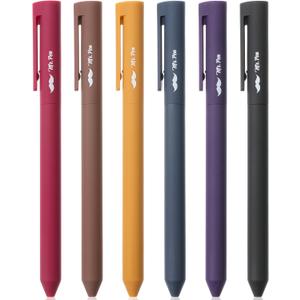 Mr. Pen- Retractable Gel Pens, 6 Pack, Vintage Color Ink, Silicone Barrel, Fine Point 0.5 mm, Fast Dry, Smooth Writing, Cute Gel Ink Pens for Drawing, Writing Planner and School Supplies
