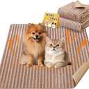 Dog Crate Mat, 2 Pack 18"24" Flannel Washable Pet Mat for Dogs and Cats, Non-Slip Pet Pad for Kennel Training, Absorbs Urine and Waterproof Pad for Sofa Bed Crate Kennel Car Seat Floor 
（Khaki）