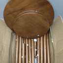 Solid Wood Stackable Stools Set of 4, 100% Wooden Stool No Installation Required Walnut Side Table Multifunctional Space Saving 18 Inch Round Stool Modular Interlocking Coffe Table for Living Room