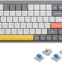 nuphy Air96 V2 Wireless Mechanical Keyboard,100 Keys Gaming Keyboard,Supports Bluetooth 5.1,2.4G and Wired Connection,for PC/Laptop/Windows/Mac -Grey Gateron Blue Switch