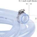 High Pressure Braided Clear Flexible PVC Tubing 3/4" ID, 50ft