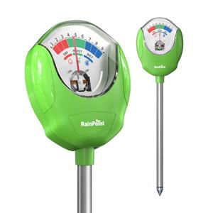 RAINPOINT Soil Moisture Meter for Plants - Accurate Plant Water Meter for Houseplants and Outdoor Plants, Gardening, Farming, No Batteries Needed(Green)