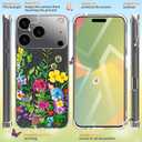 for iPhone 17 Pro Case, Cute Flower Girls Women Clear Case Silicone Shockproof Protective Cover with Pretty Floral Pattern for iPhone 17 Pro (Blooming Flowers)