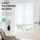 Joydeco No Drill Light Filtering Cellular Shades, 30" W x 64" H, White