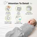 3-Pack Organic Baby Swaddle Sleep Sacks - Swaddles for Newborns, Infant 0-3 Months, Baby Girls, Boys, Soft & Snug Newborn Sleep Sack, Nursery Swaddling Blankets (Cloud, OS)