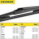 2 x 14" Rear Wiper Blade Compatible with Mazda 3 2010-2013,CX-5 2013-2022,CX-7 2007-2012,CX-9 2007-2022,Lexus GX470 2003-2009,IS300 2001-2005,RX330 2004-2006 Back Window Wiper blades 14-A