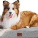 EHEYCIGA Memory Foam Dog Bed XLarge Sized Dogs, Extra Large Dog Bed Orthopedic with Washable Removable Cover, Waterproof XL Pet Bed Couch for Crate, 41x27x6 Inches, Grey