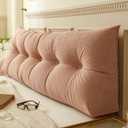 Triangular Wedge Pillow Headboard Blush Pink Twin Dorm Wedge Pillow for Headboard Gap Daybeds and Bunk Beds,39 * 7.87 * 19.68in, Twin39in*7.87in*19.68in