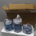 Set of 3 Blue Clear Hurricane Candle Holder Glass Cylinder Vases 6, 8, 10 Inches Height Hurricane Vases for Centerpieces Home Table Decor