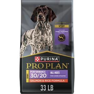 Purina Pro Plan High Protein Dog Food, Sport 30/20 Salmon and Rice Dog Food Dry Formula - 33 lb. Bag (EXP 04/15/27)