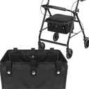 Under Seat Rollator Bags, Four Wheel Drive Walker Basket, Reusable Walker Bags for Rolling Walker, Rollator Basket Accessory for Women Men Seniors, Storage Ipad, Books, and Fssentials