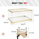 Turtle Tank with Turtle Basking Platform, 20" x 9.5" x 9.5" Aquatic Turtle Tank for Juvenile Turtle,Convenient Bottom Drainage, and Versatile Design for Aquatic Turtle Habitat