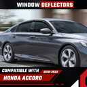 ISINLASSO Tape-On Rain Guards fit for Honda Accord 2018-2022,4 PCS | Outside-Mount, Low Profiles & Extra Durable, Window Deflector, Vent Shades, Window Visors For Wind, Rain, Car Accessories